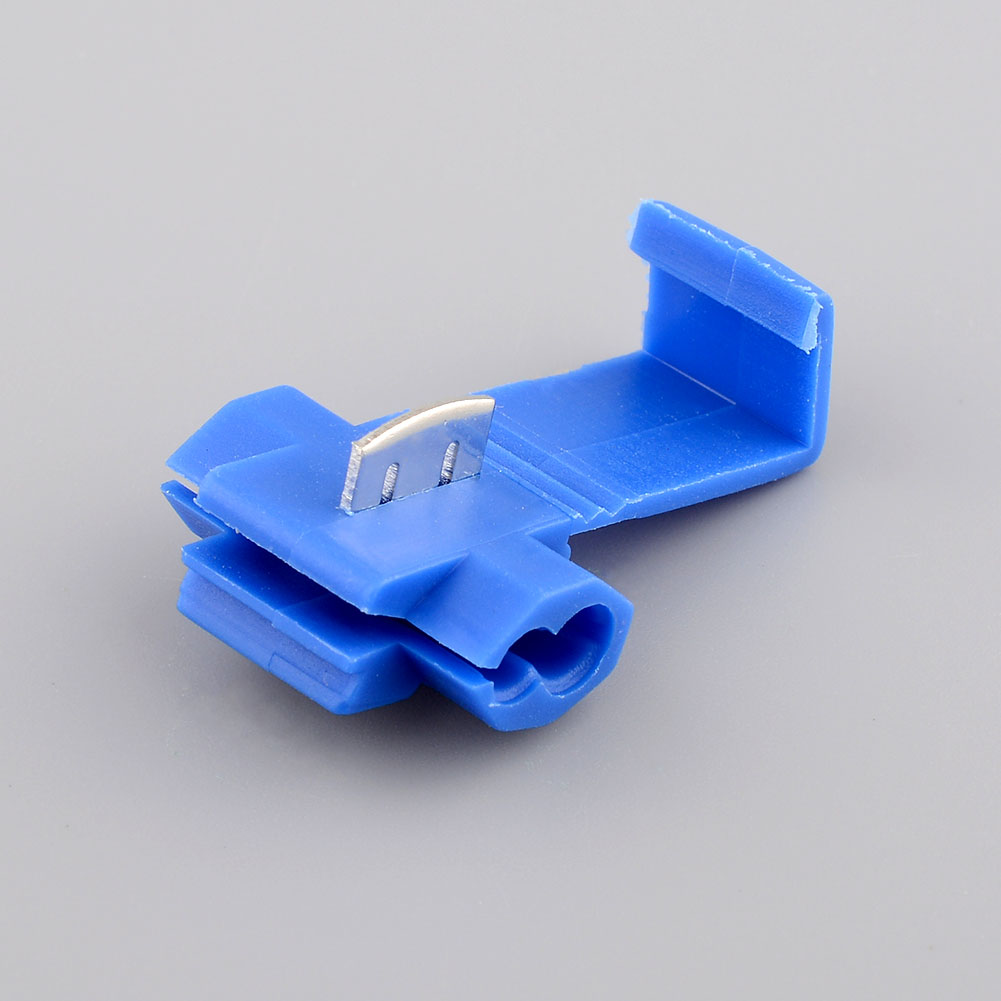 New Plastic 50pcs Blue Wire Terminals Quick Splice Clamp Connector 14