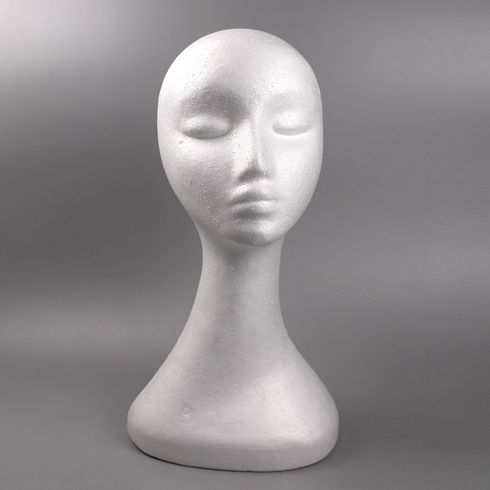 White Swan Neck Polystyrene Female Mannequin Head Retail Display White Swan Neck Polystyrene Female Mannequin Head Retail