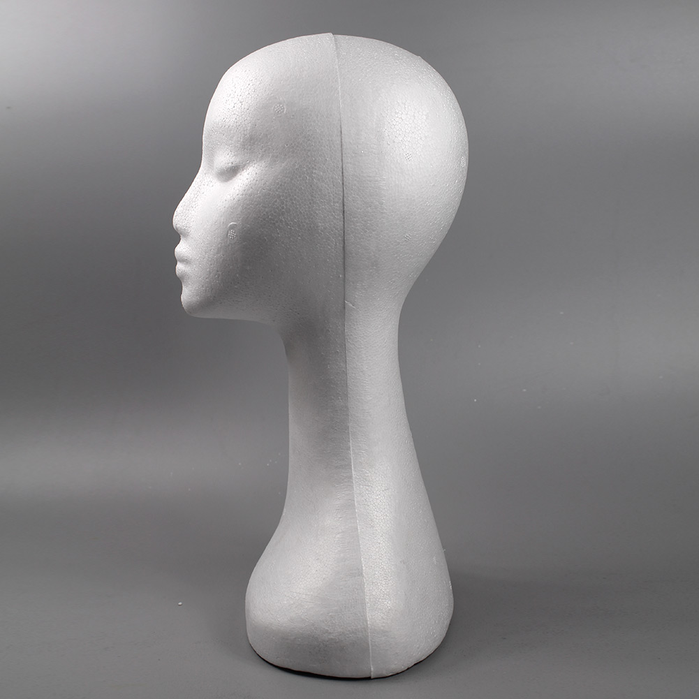 White Swan Neck Polystyrene Female Mannequin Head Retail White Swan Neck Polystyrene Female Mannequin Head Retail