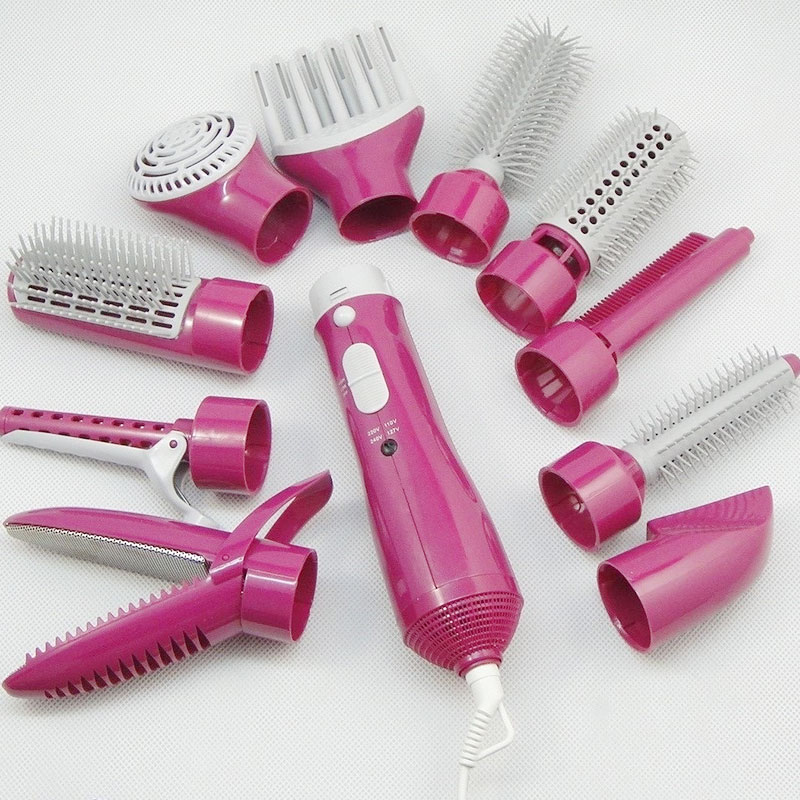 Beauty Multifunction Hair Dryer Curler Roller Straightener Kit Set
