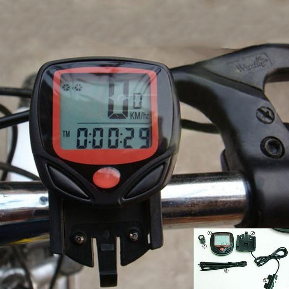 Waterproof LCD Cycling Bike Bicycle Pedometer Speedo speed Speedometer