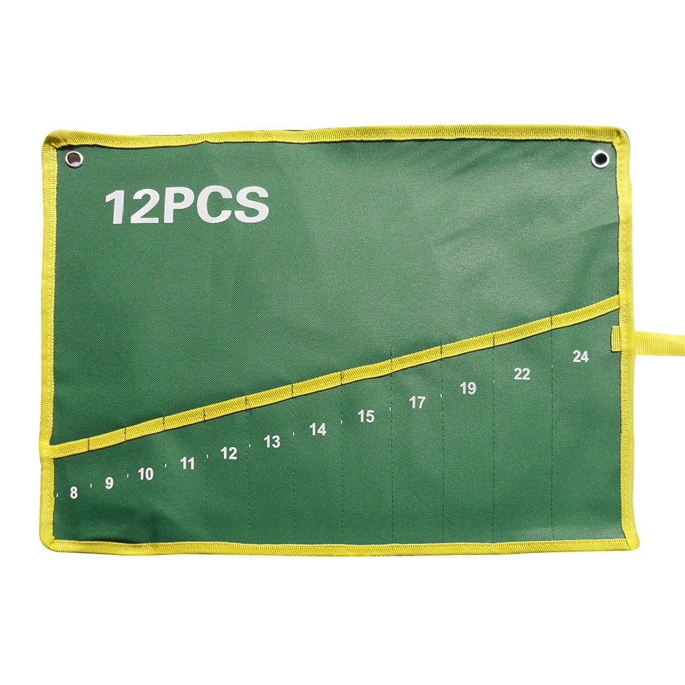 Durable 8 12 25 Pocket Canvas Spanner Wrench Tool Bag Organizer Hanging