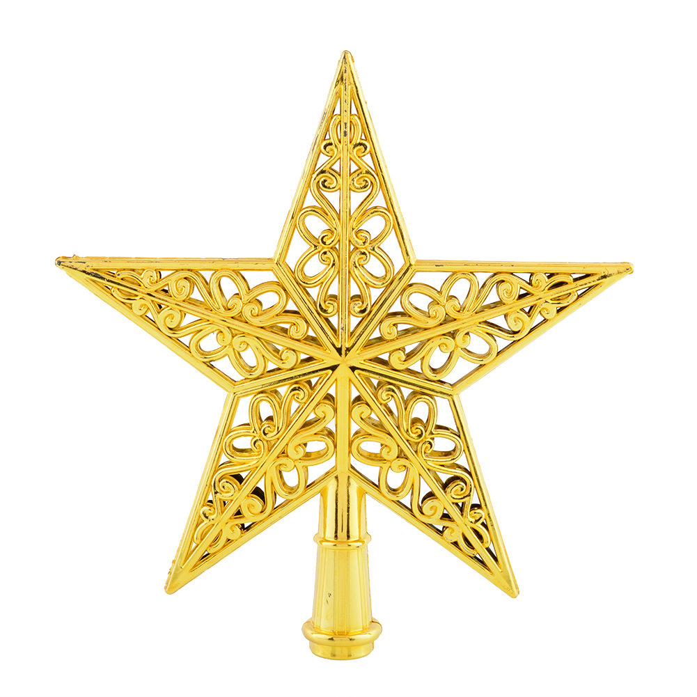 New Shiny Gold/Silver Christmas star Tree Topper Pendant for Home Ornament eBay