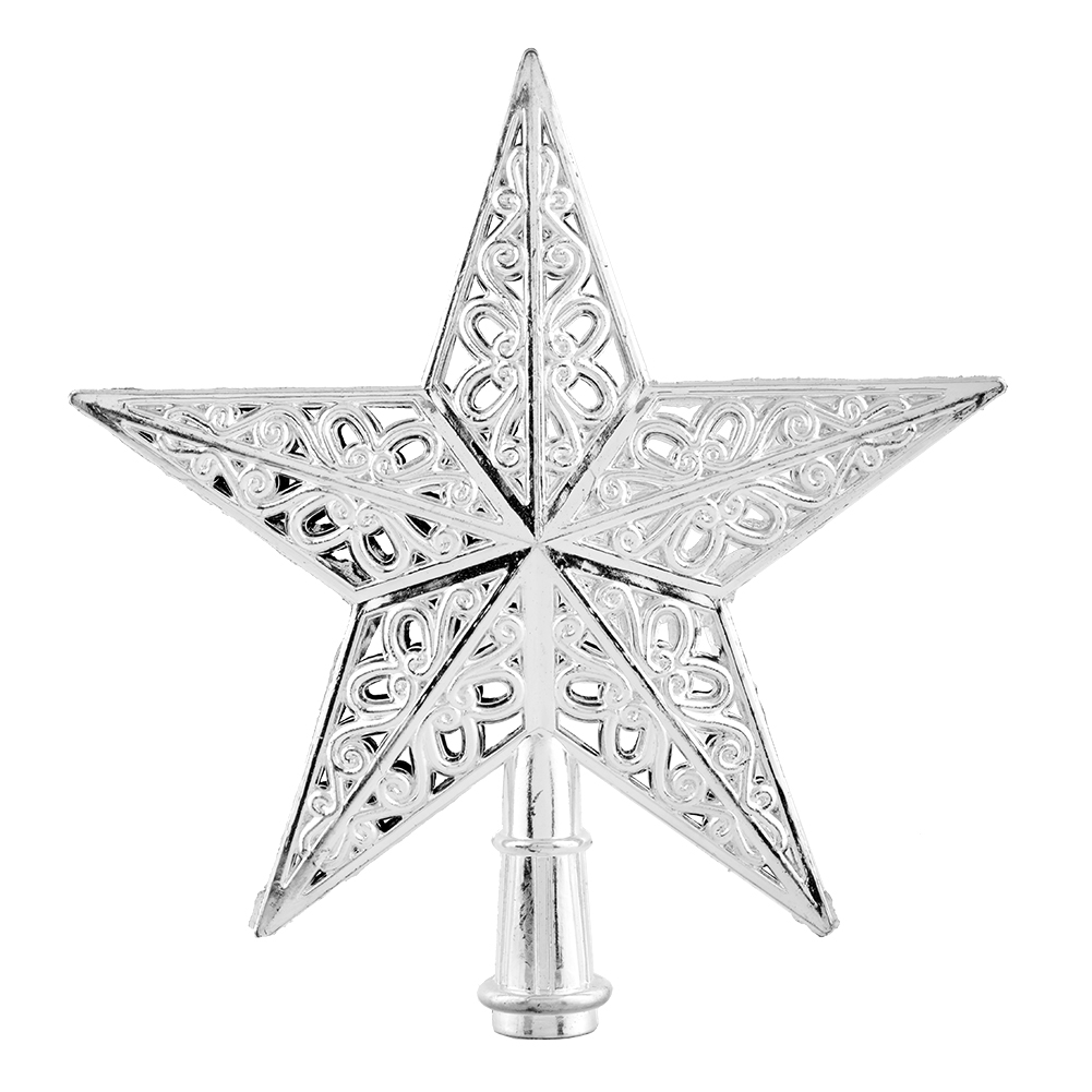 Shiny Goldsilver Christmas Star Tree Topper Pendant Silver Star Tree Topper. 