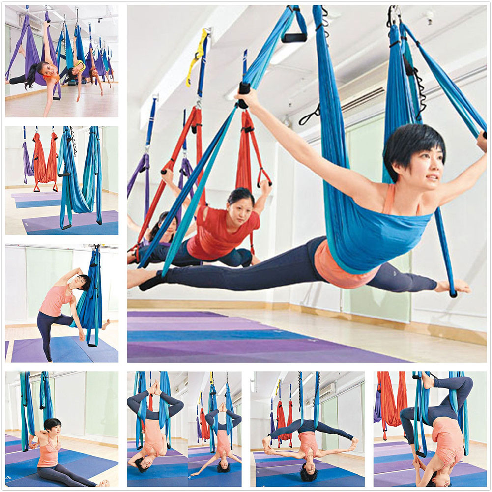 Inversion Therapy AntiGravity Aerial Yoga Swing Hanging Hammock Dark Green