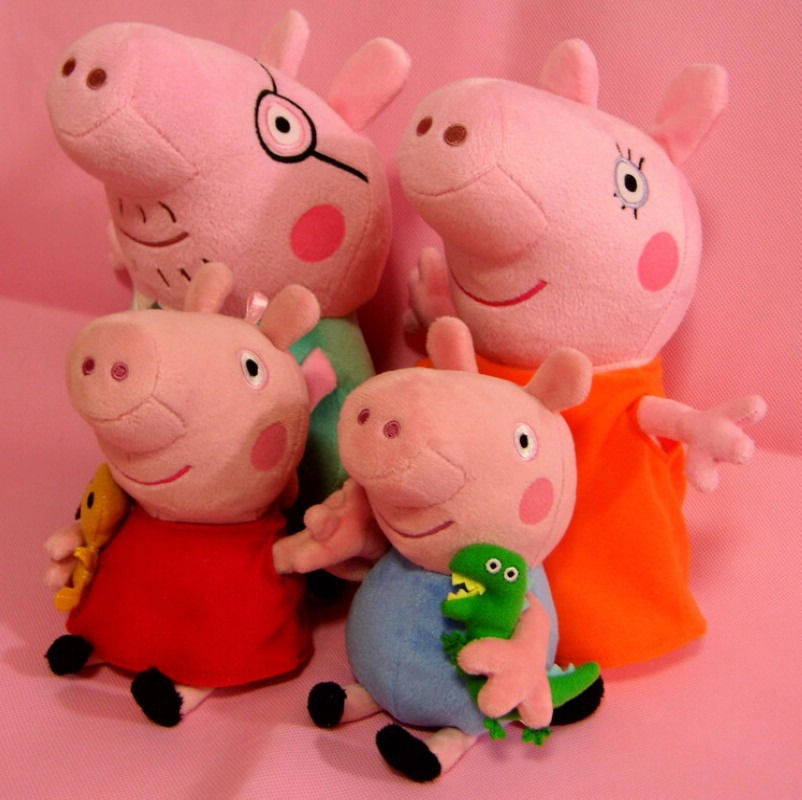 peppa pig family plush toy 4pcs set