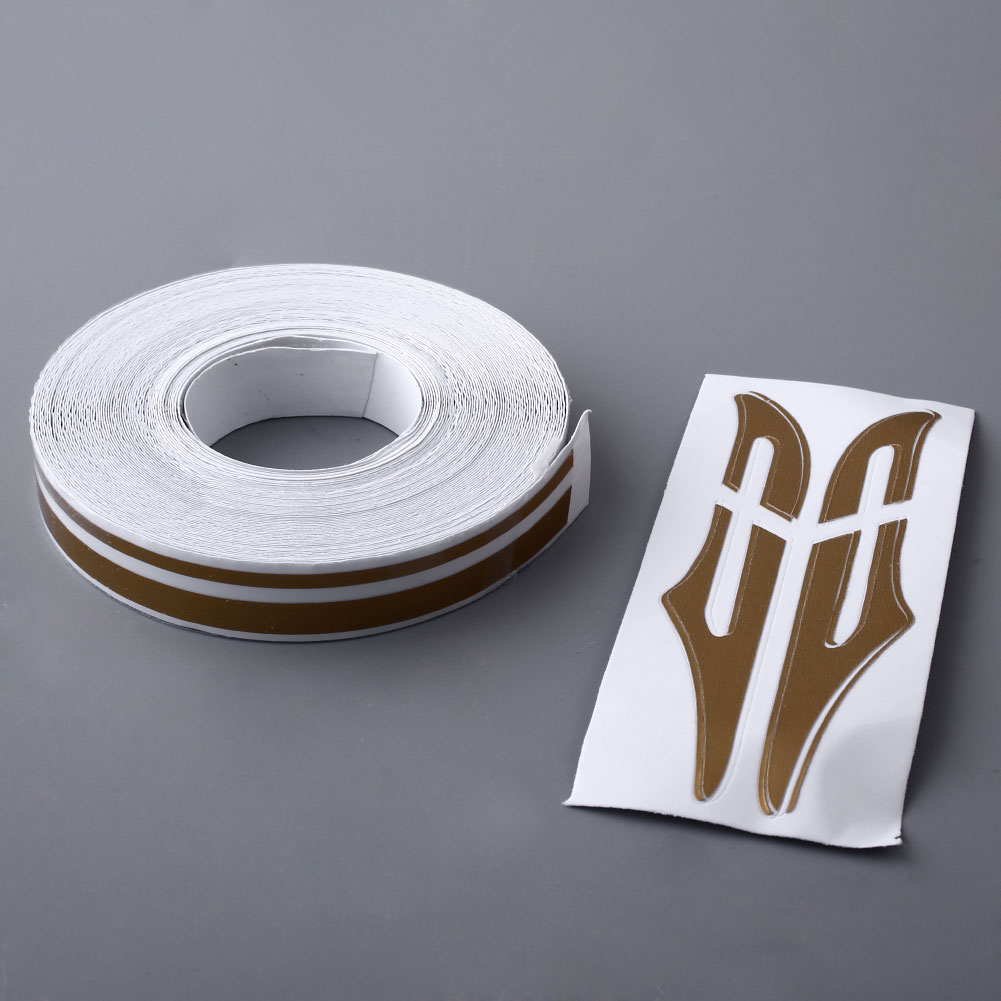 Car 12mm PinStripe PinStriping Tape Vinyl Sticker White Gold Silver