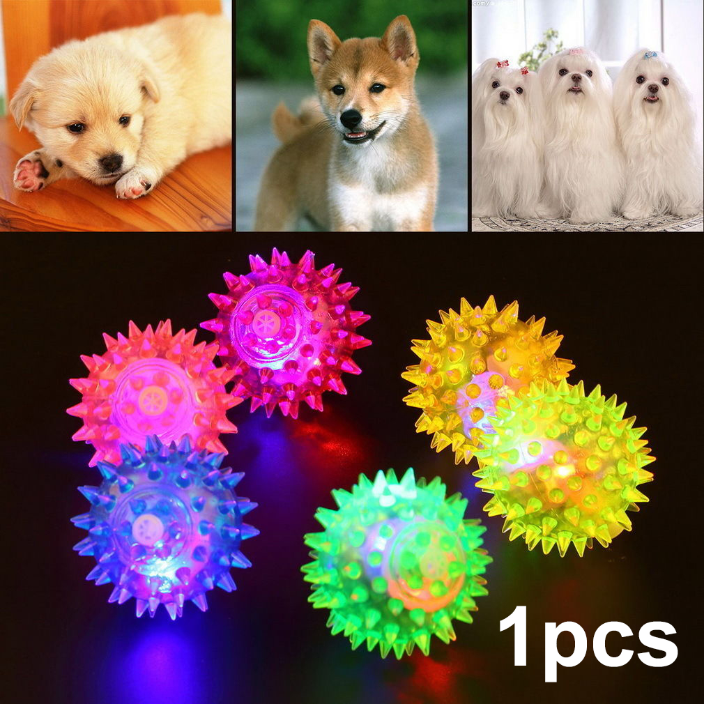 Dog Puppy Cat Pet Led Squeaker Rubber ...
