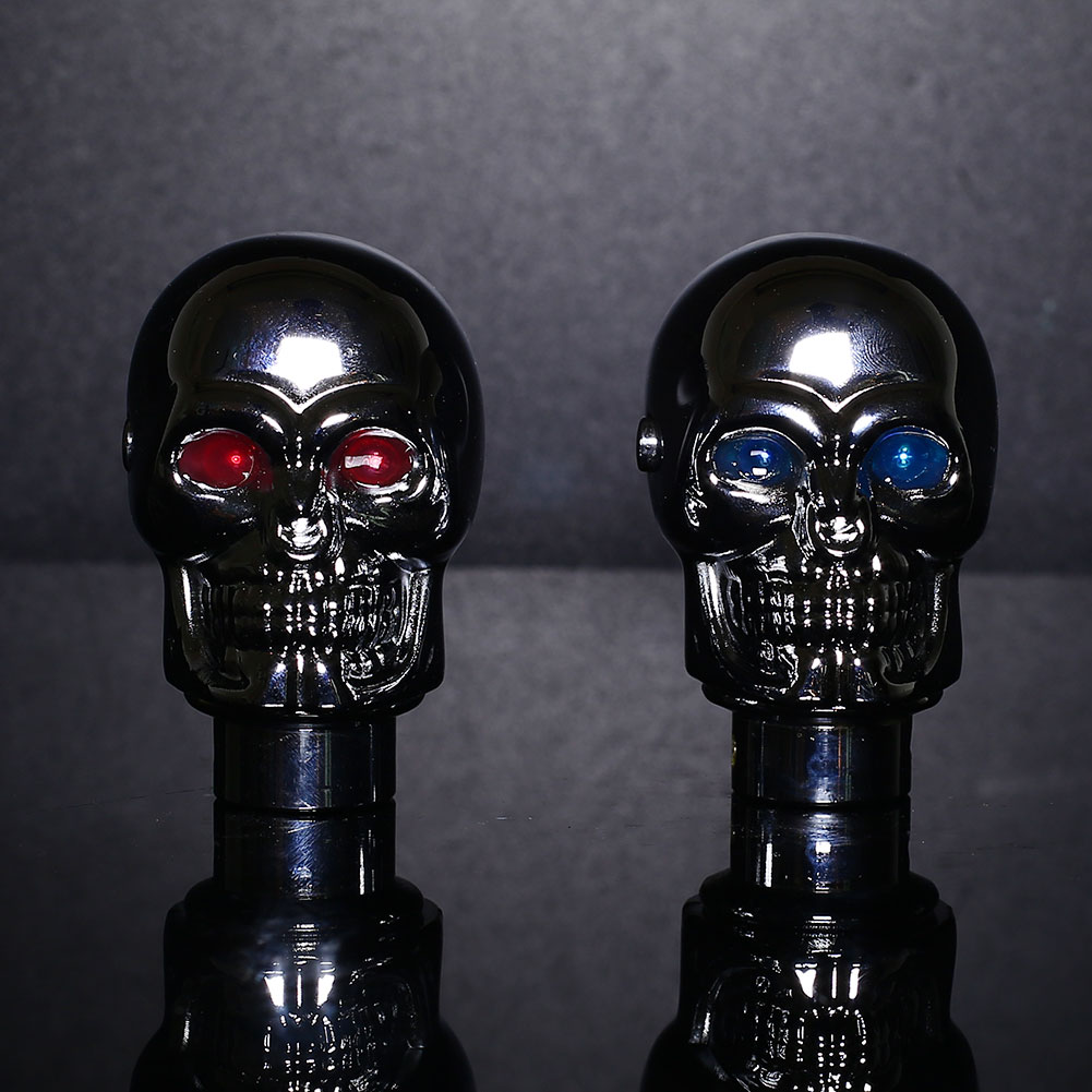 Skull Head Universal Red/Blue LED Gear Shift Knob Stick Retro Shifter