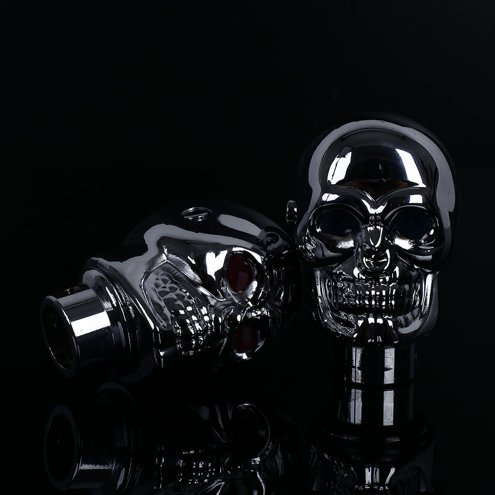 Skull Head Universal Red/Blue LED Gear Shift Knob Stick Retro Shifter
