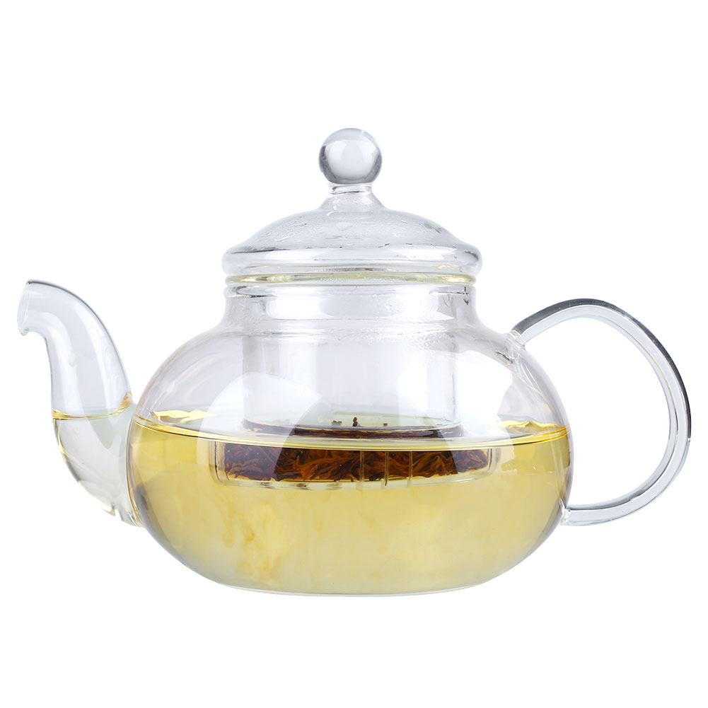 Heat Resistant Glass Teapot with Infuser Tea Leaf Tea Pot Set 400ML