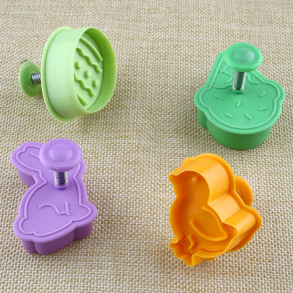 4X Cookie Biscuit Plunger Cutter Fondant Cake Decorating ...