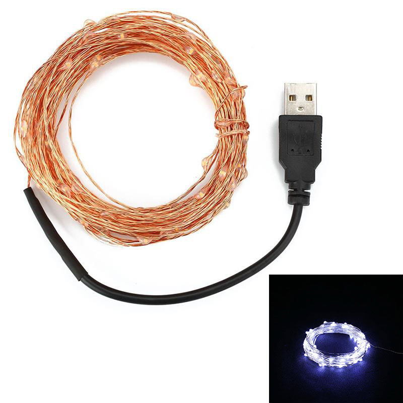 Outdoor 5M USB Christmas Copper Cord 50-LED Strip String Light Wedding Lamp eBay