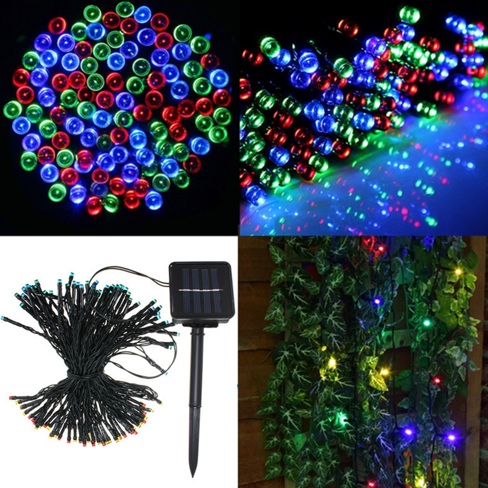 17M Xmas Solar Auto 100-LED String Light Cord For Garden Garland Decor Lamp eBay