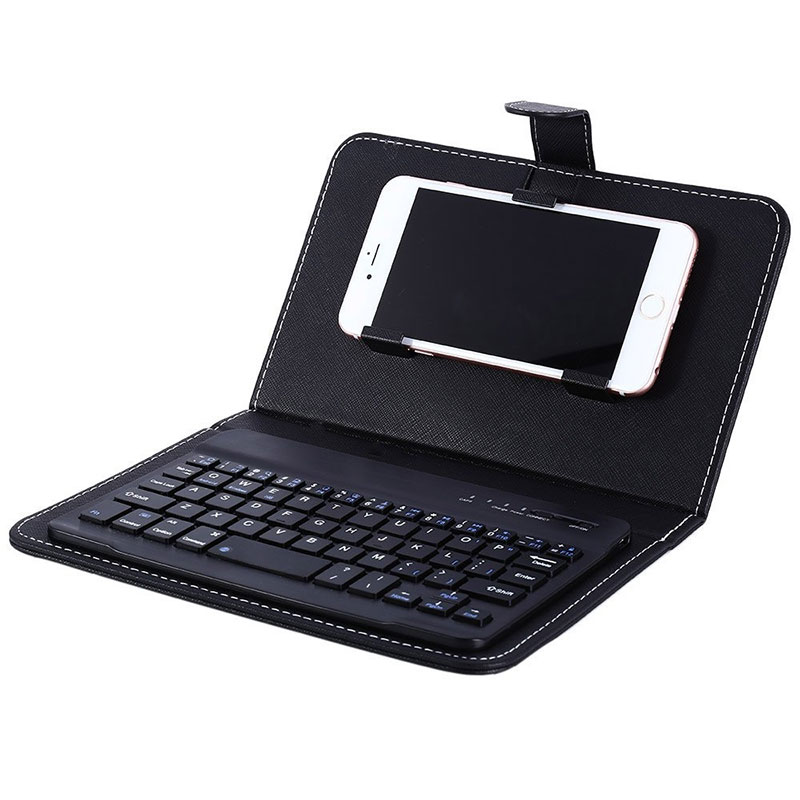 Wireless Bluetooth Keyboard Case Leather Stand for 4.56.5 Inch Cell