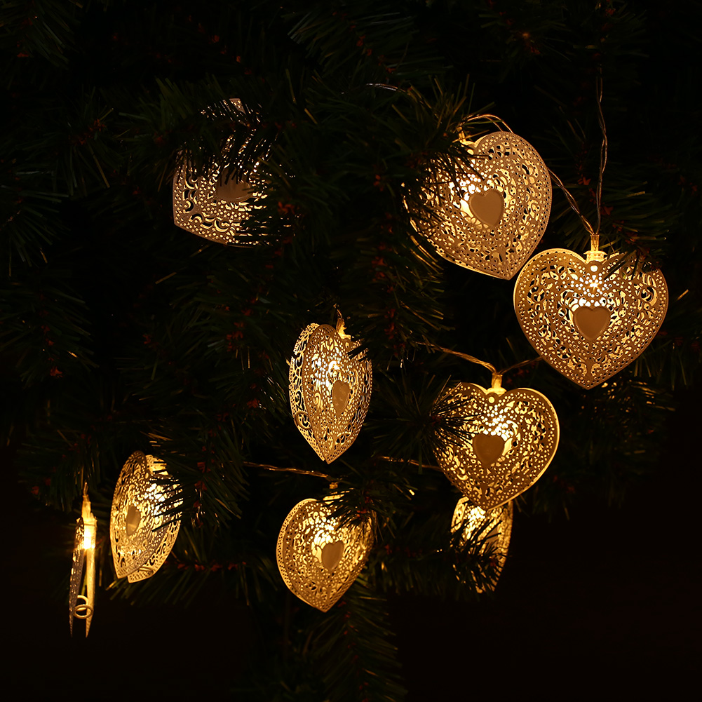 Xmas Christmas Hollow Heart LED Strip String Light Home Bedroom Decor Lamp eBay