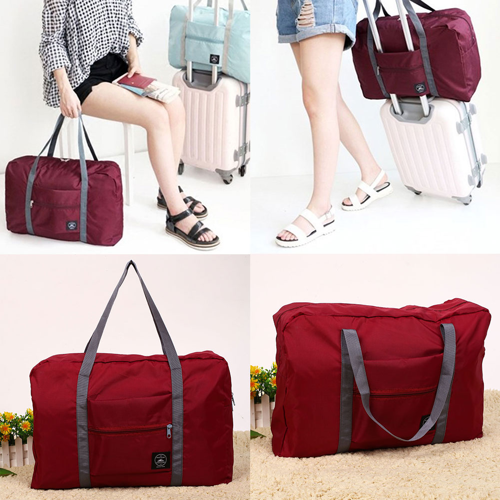 Foldable Nylon Travel Luggage Storage Hand Shoulder Carry Bag Foldable Nylon Travel Luggage Storage Hand Shoulder Carry