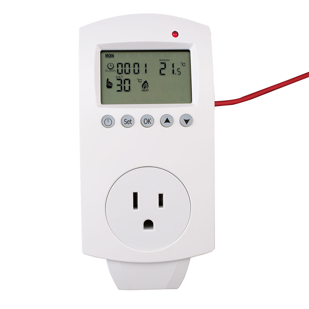 HY02TP Programmable Digital Plug In Thermostat Electric Heating