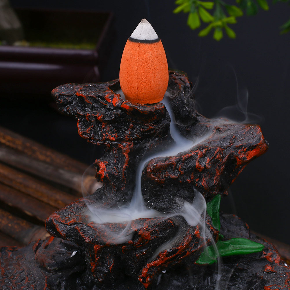 Flowing Ceramic Glaze Smoke Cone Moutain Designed Incense Burners Tower
