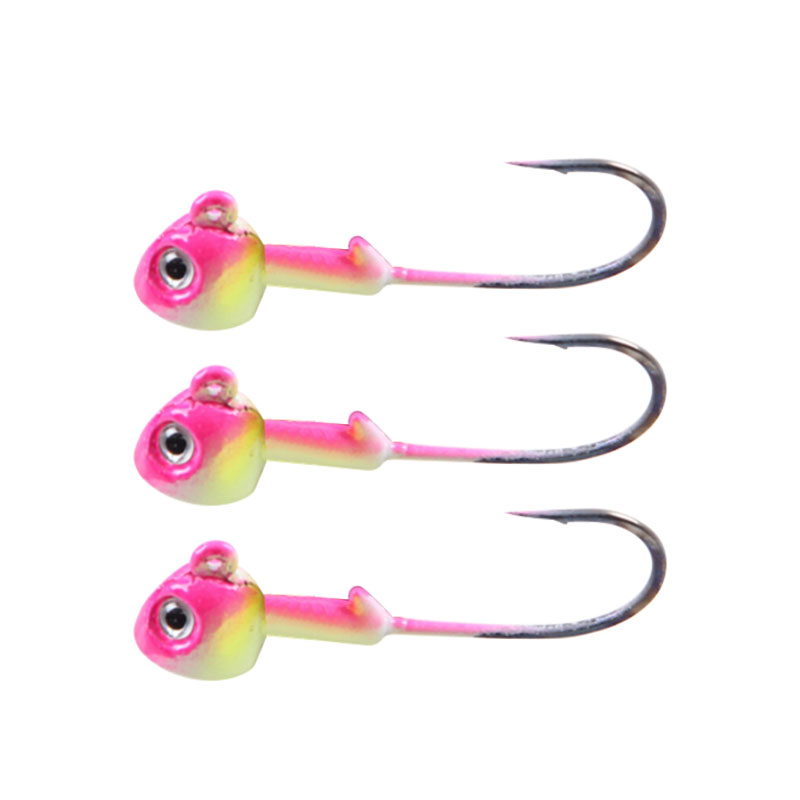 5PCS Jigs Head Fishing Soft Lures Saltwater Bait Jig Sharp Hook 7g