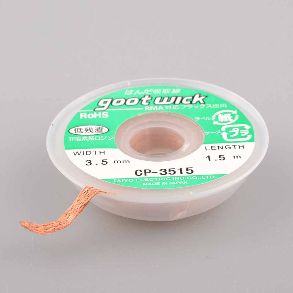 1PCS 3.5mm 1.5m Goot Wick Desoldering Solder Soldering Tin Remover CP