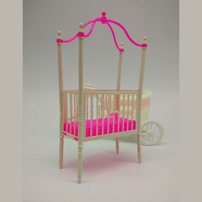 Sweet Baby Crib For Barbie Doll Furniture Kelly Doll's Baby Bed Doll