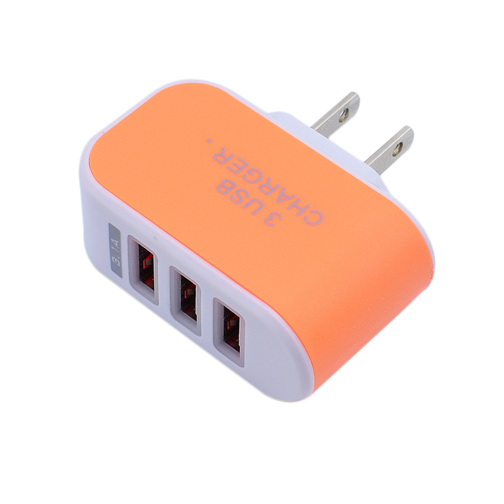 Portable Triple 3 USB Port Wall Charger Adapter EU/US Plug Charger AC Adapter | eBay