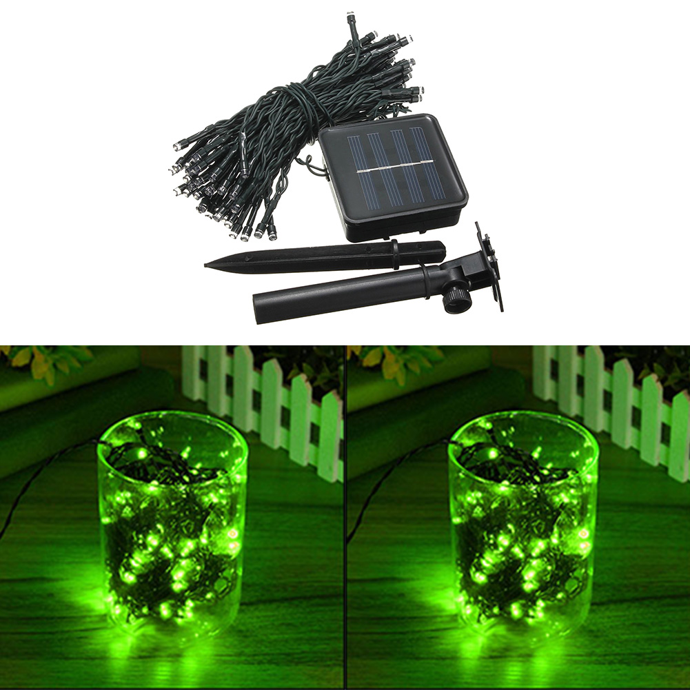 17M Xmas Solar Auto 100-LED Strip String Light Cord For Garden Garland Lamp eBay