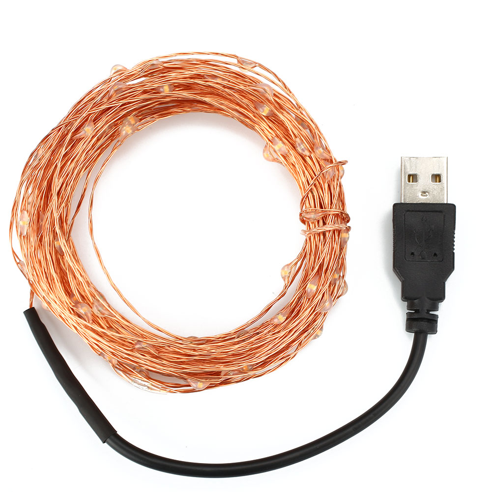 10M LED Bulb String Light USB Outdoor Festival Copper Wire Home Decor Bright 5V eBay