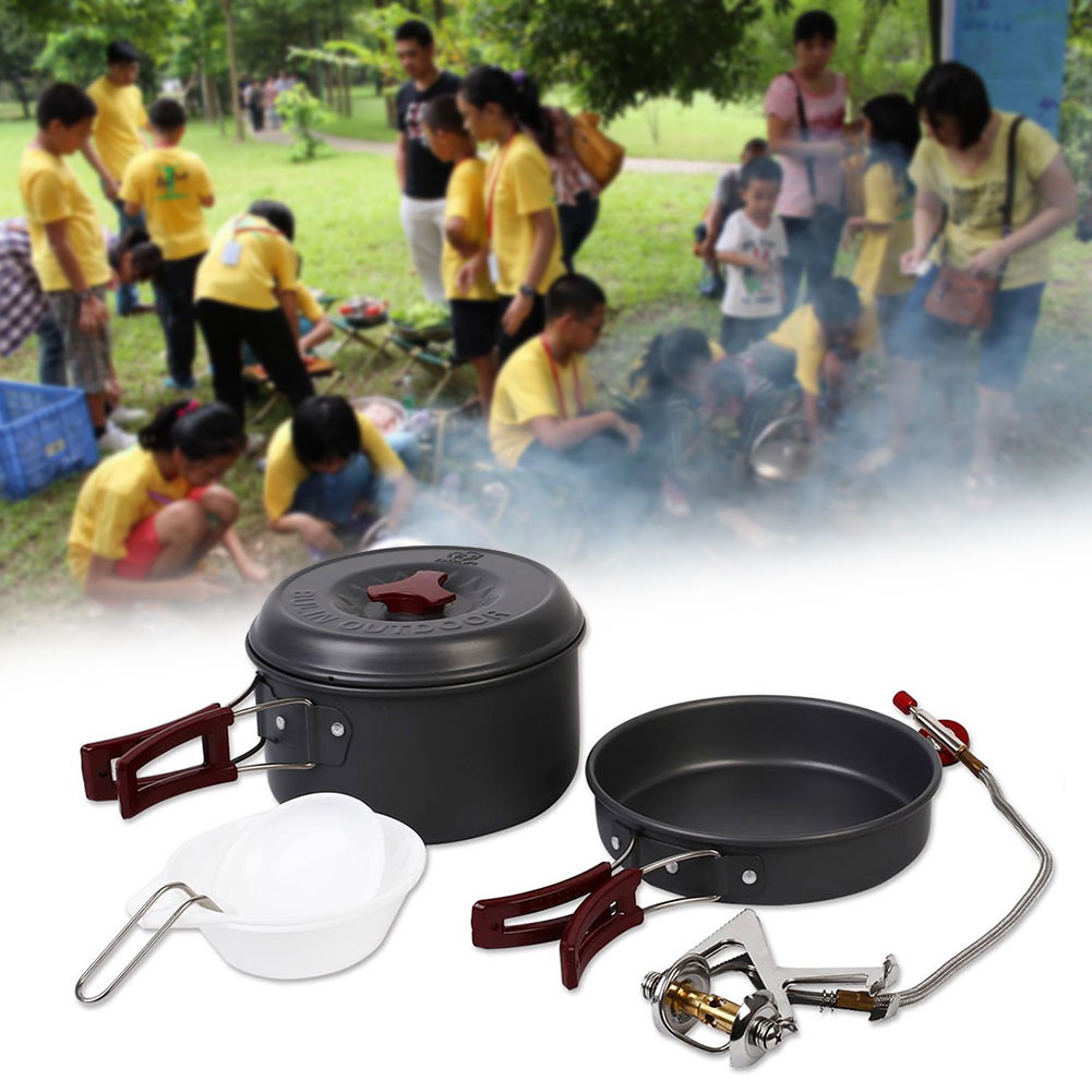 backpacking stove and pot set