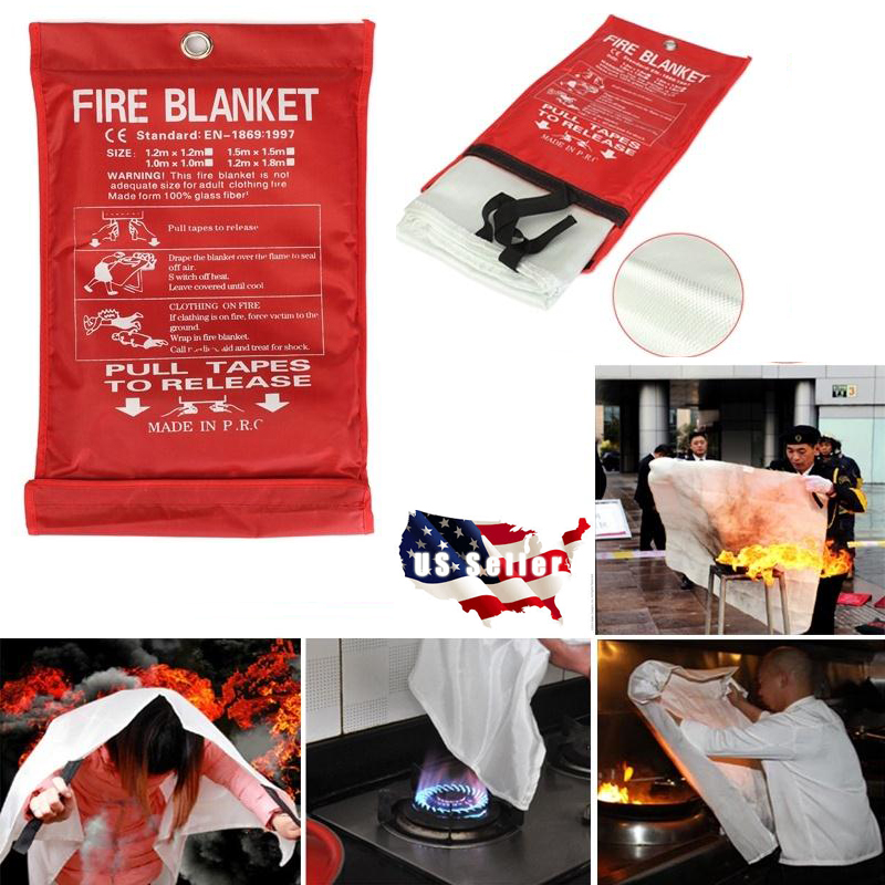 Fire Blanket Escape Shelter Extinguisher Survival Kit Emergency Safety Protector eBay