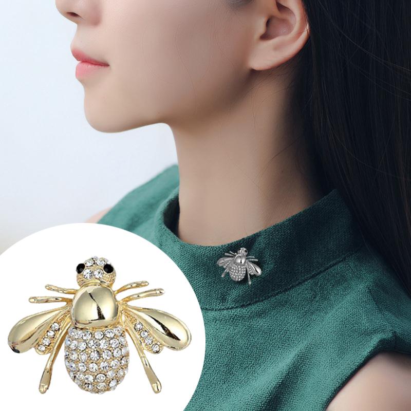 FD36 Bee Brooch Lady Women Jewelry Pin Gift Accessories Breastpin Diamond