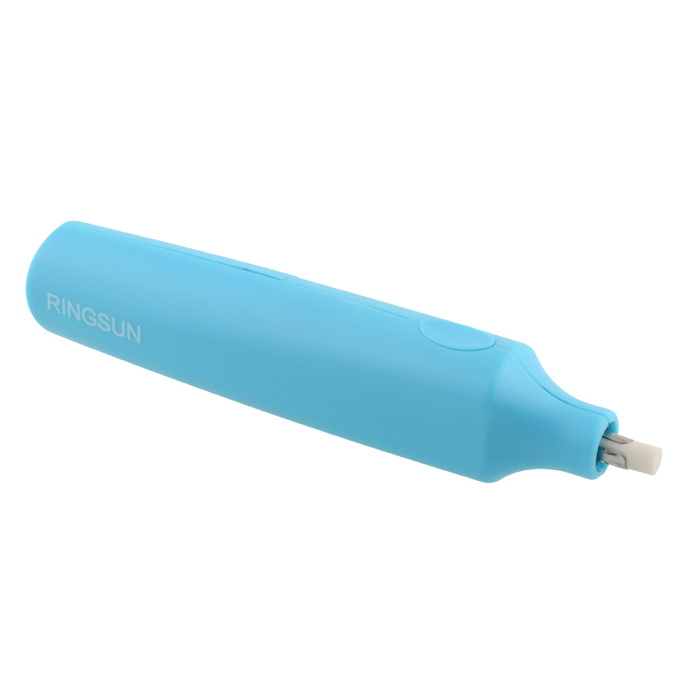 Hot Portable Durable Blue Electric Eraser Pen +Refill Pack Pencil