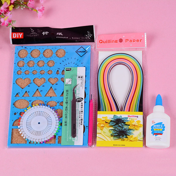 6pcs/set Paper Quilling kit Strip Board Mould Craft Tweezer Scrapbooking eBay