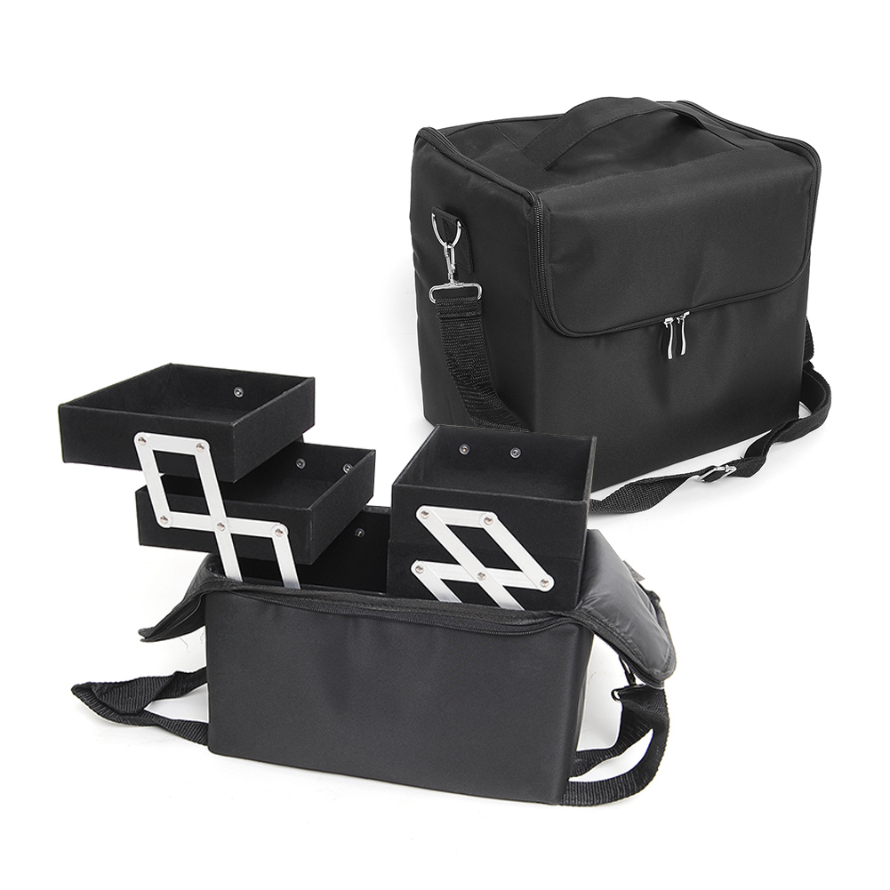 Large Makeup Cosmetic Case Nail Tech Train Extendable Hand Image Is Loading Large Makeup Cosmetic Case Nail Tech Train