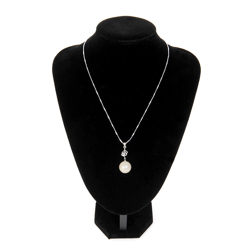 Quality Black velvet Necklace Pendant Display Bust Model Neck Form
