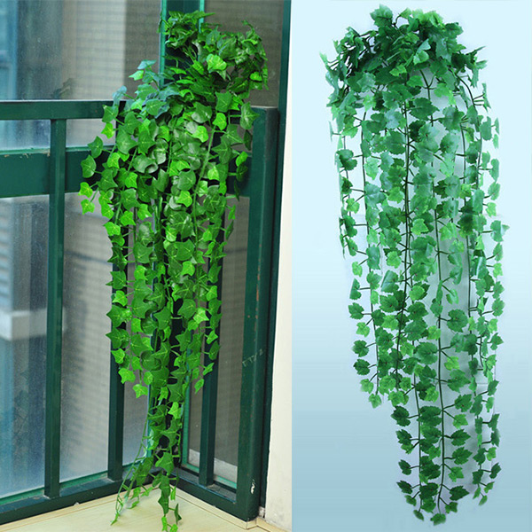 Boston Ivy Artificial Fake Leaf Garland Plant Vine Bedroom Party Boston Decor Rojo