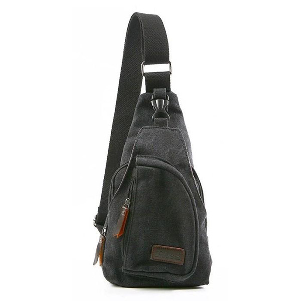 Men&#39;s Small Canvas Messenger Shoulder Sports Crossbody Rucksack Mini Bag