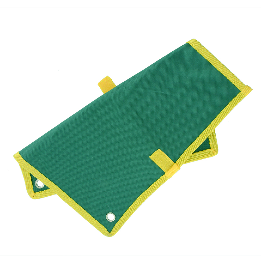Portable 8 Pocket Green Canvas Spanner DIY Tool Bag Organizer Fold Up