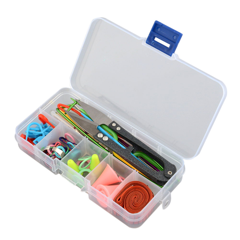 Knitting-Tools-Crochet-Yarn-Stitch-Accessories-Supplies-With-Case-Box ...