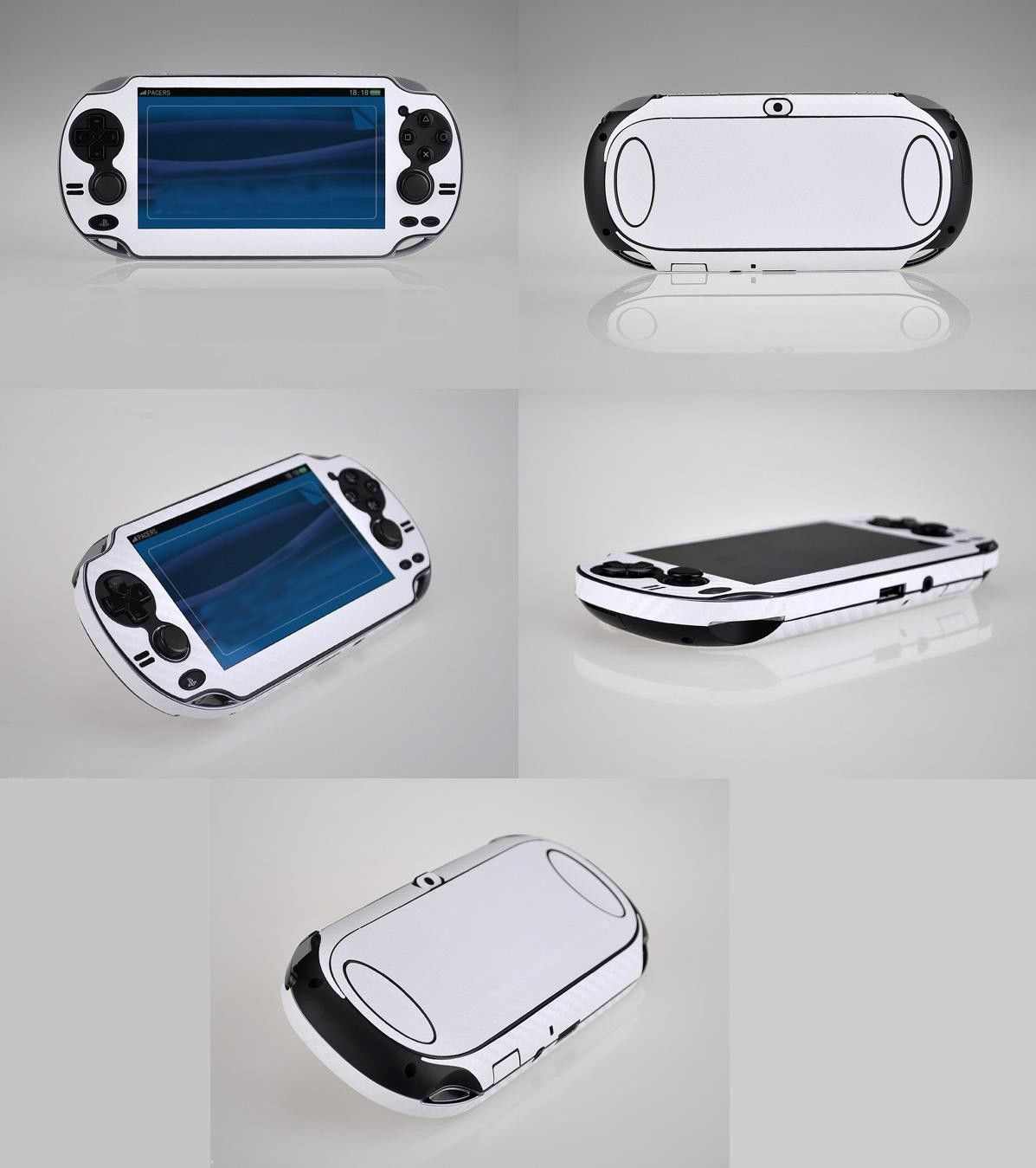 White Carbon Fiber Skin Sticker Cover For PlayStation PS Vita PSV 1000