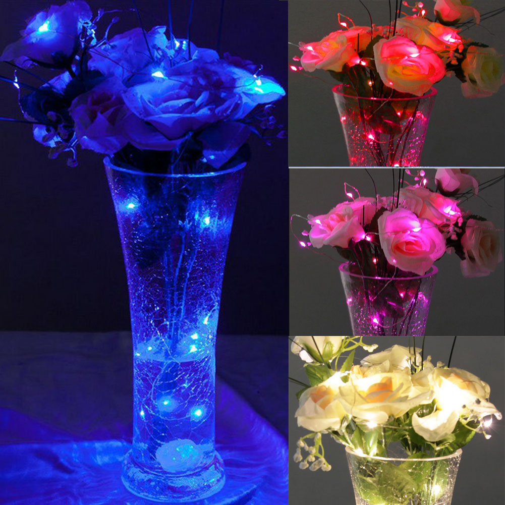 Romantic 3M Colorful 30LED Submersible Vase String Light Xmas Christmas
