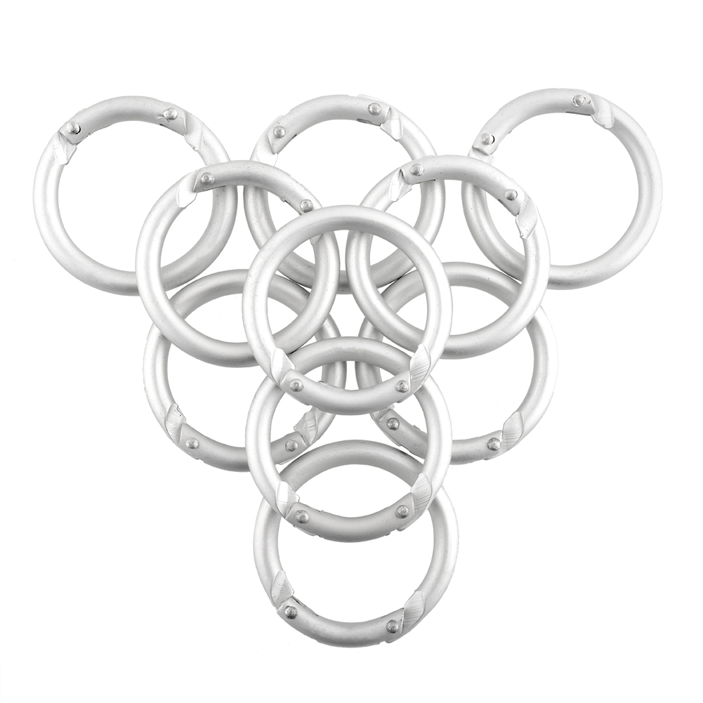 10x Mini Circle Round Carabiner Spring Snap Clip Hook Keychain Climbing