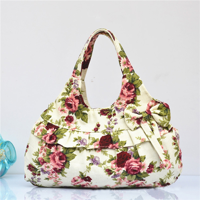 New Women Lady Floral Flower Leopard Print Canvas Handbag Shoulder Bags | eBay