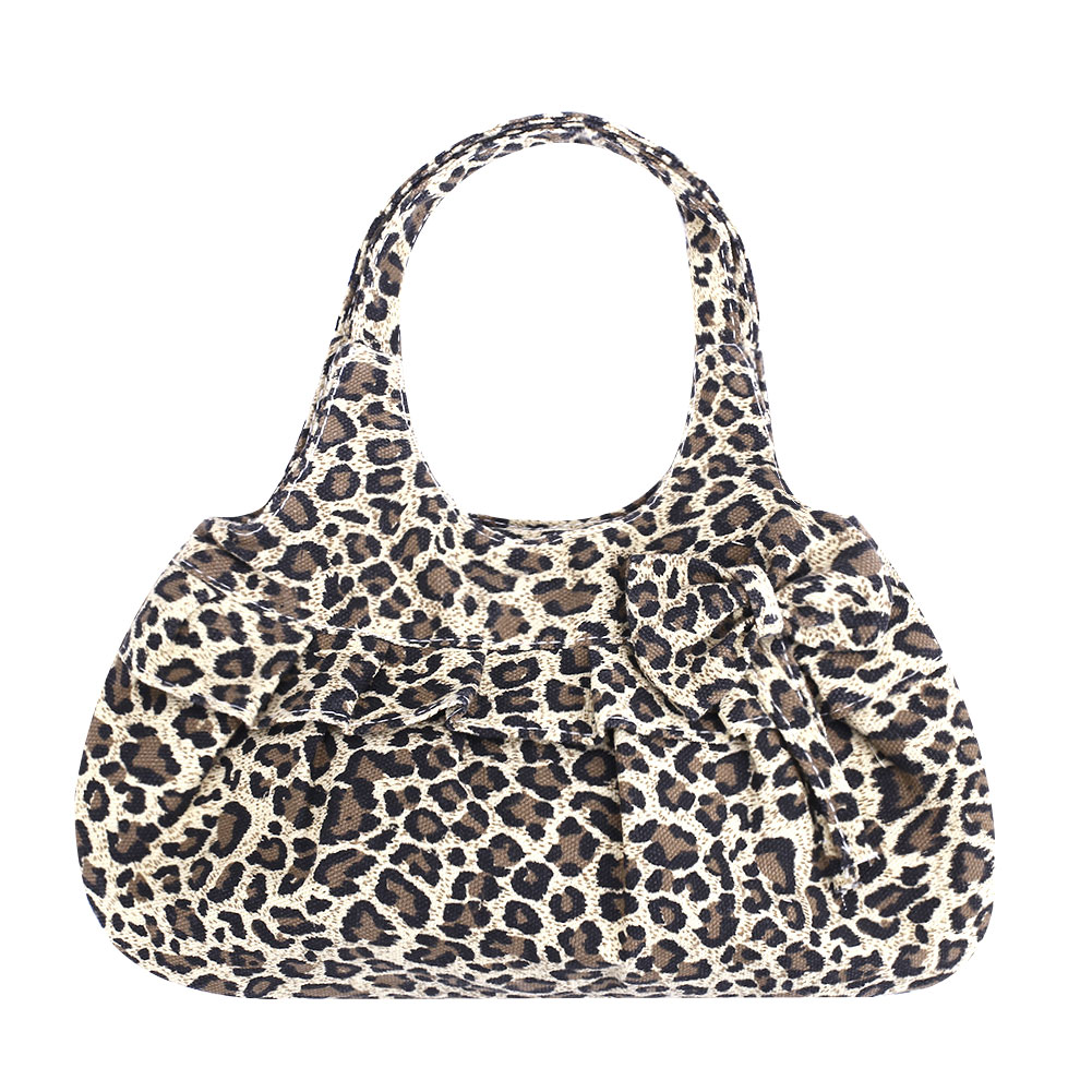 New Women Lady Floral Flower Leopard Print Canvas Handbag Shoulder Bags