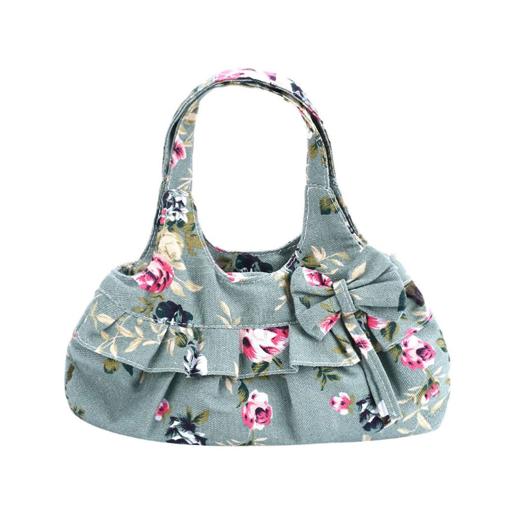 New Women Lady Floral Flower Leopard Print Canvas Handbag Shoulder Bags