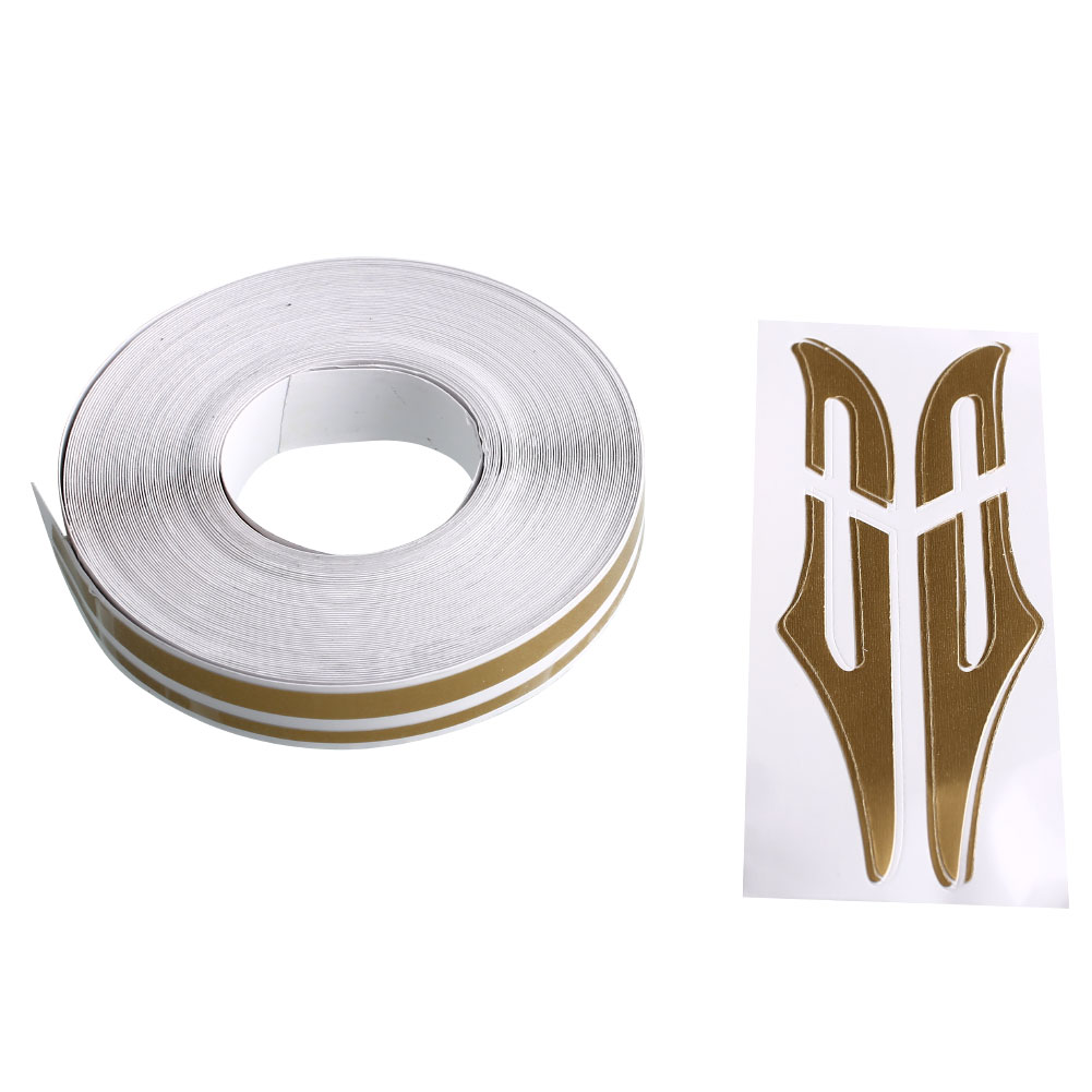 12mm PinStripe PinStriping Tape Vinyl Sticker White Gold Silver Double