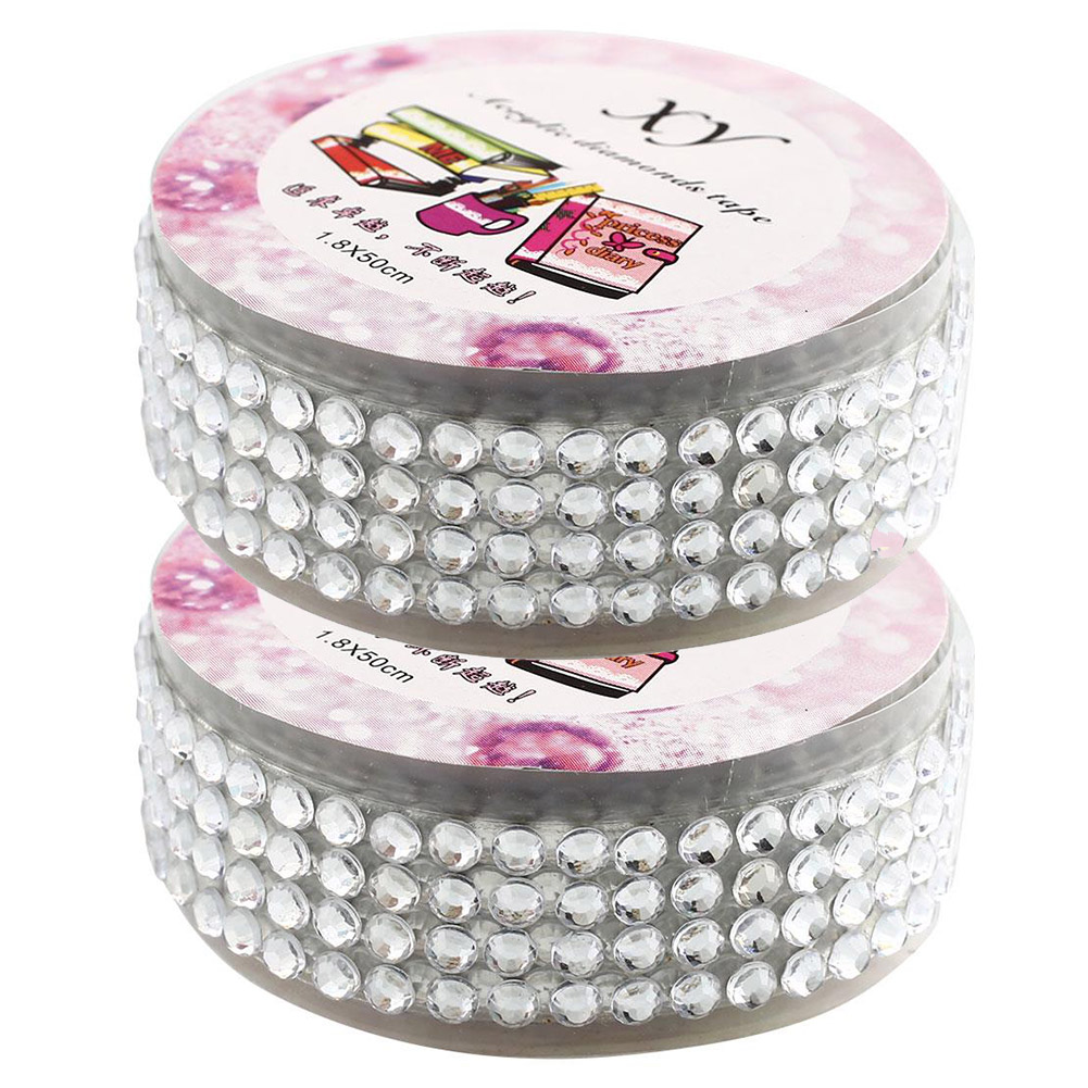 SelfAdhesive Acrylic Rhinestones Stick Crystal Sticker Tape Nail Art