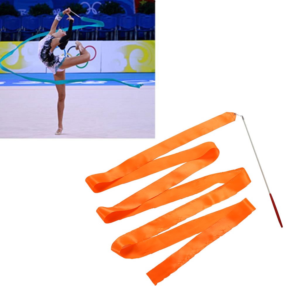 Ruban De Danse Gymnastique Rythmique - Longueur 2m Ou 4m - Bâton Avec Boucle Métallique - Pour Enfants, Spectacle, Entraînement