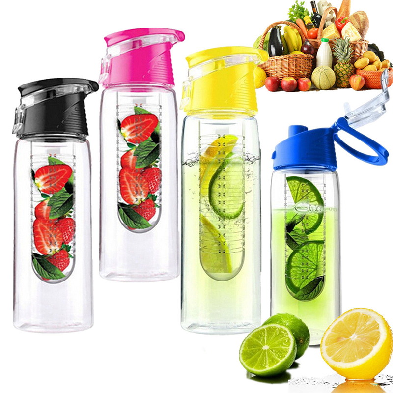 800 ml Fruit Infuser Water Bottle BPA Free Sport Outdoor Juice Infusing